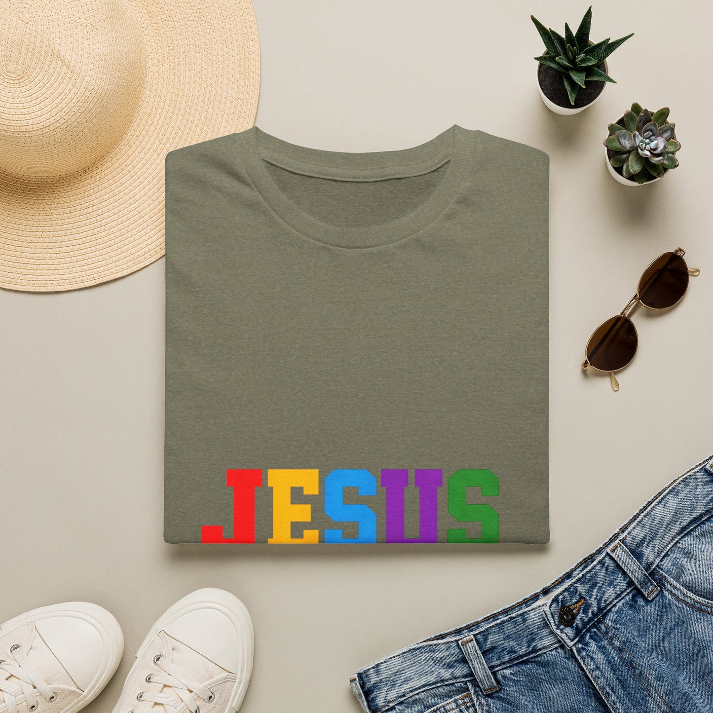 "Jesus" Colorful Graphic Tee