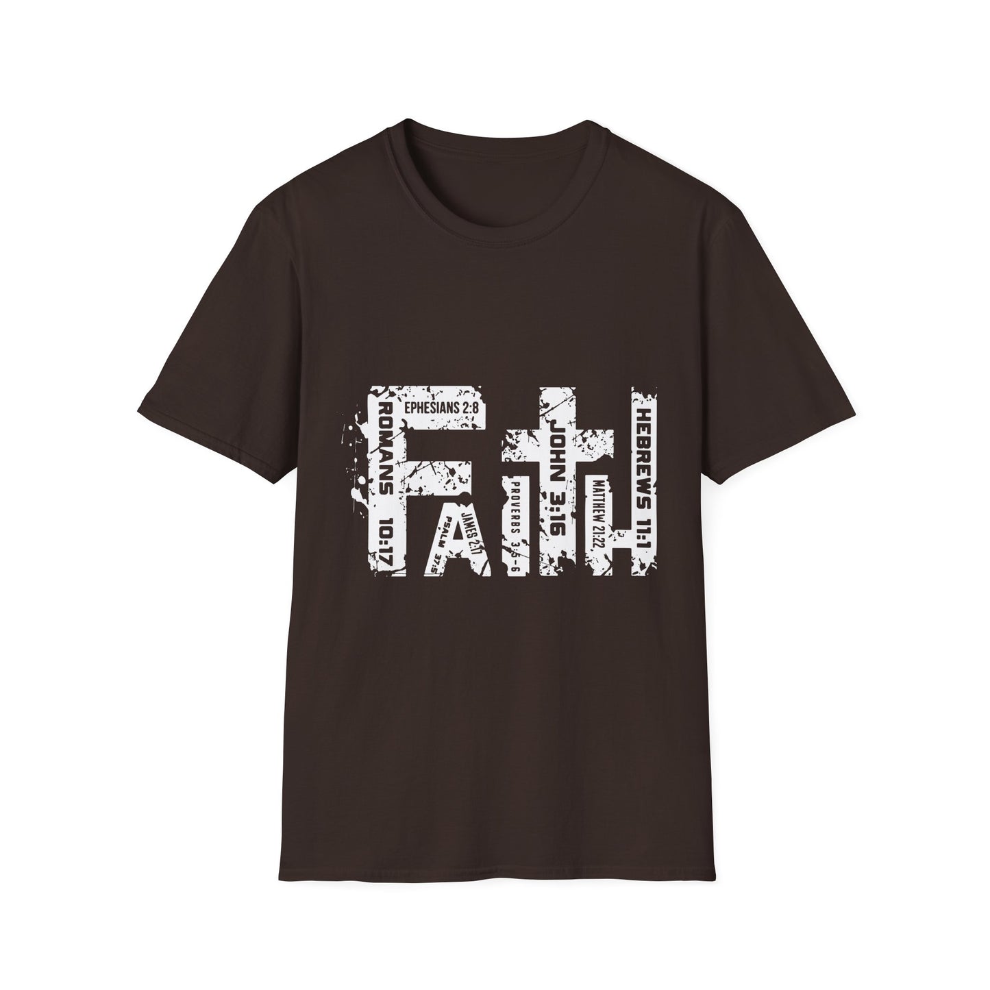 Faith Cross T-Shirt — Christian Scripture Graphic Tee (Ephesians 2:8)