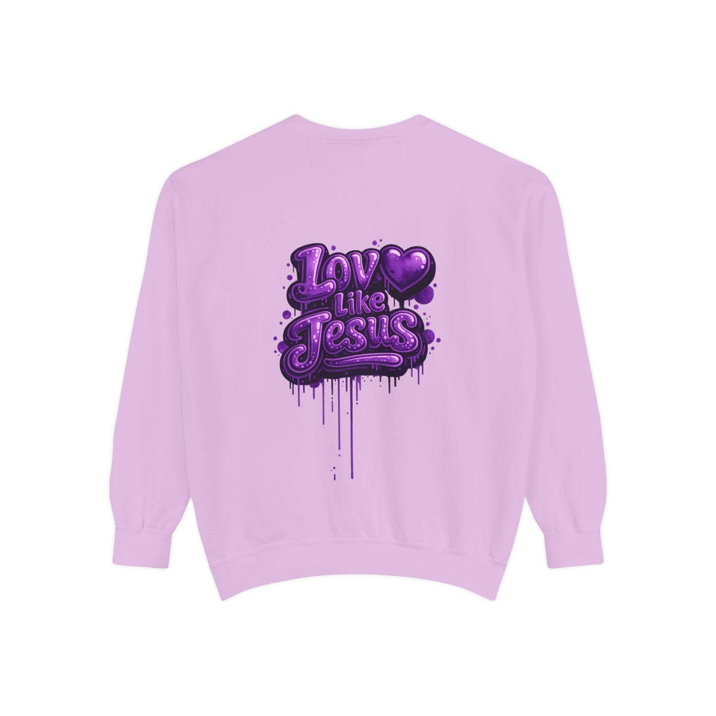 Love Like Jesus Retro Heart Sweatshirt — Women's Christian Graphic