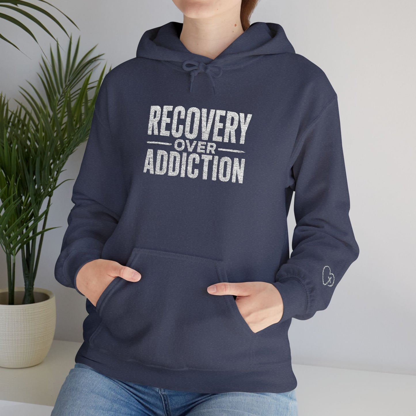 "Recovery over Addiction" Celebrate Your Recovery — Inspirational Recovery Pullover