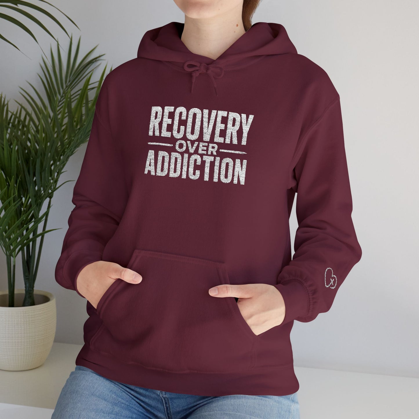 "Recovery over Addiction" Celebrate Your Recovery — Inspirational Recovery Pullover