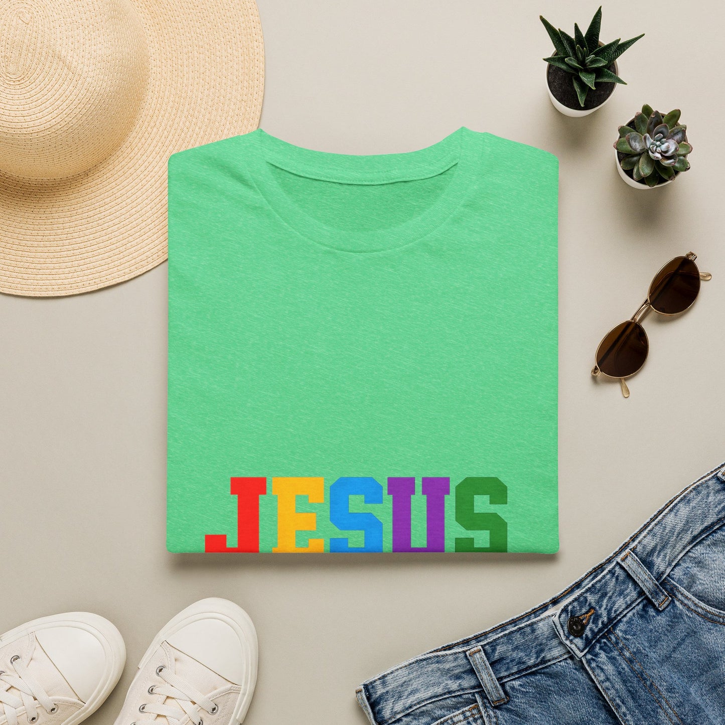 "Jesus" Colorful Graphic Tee