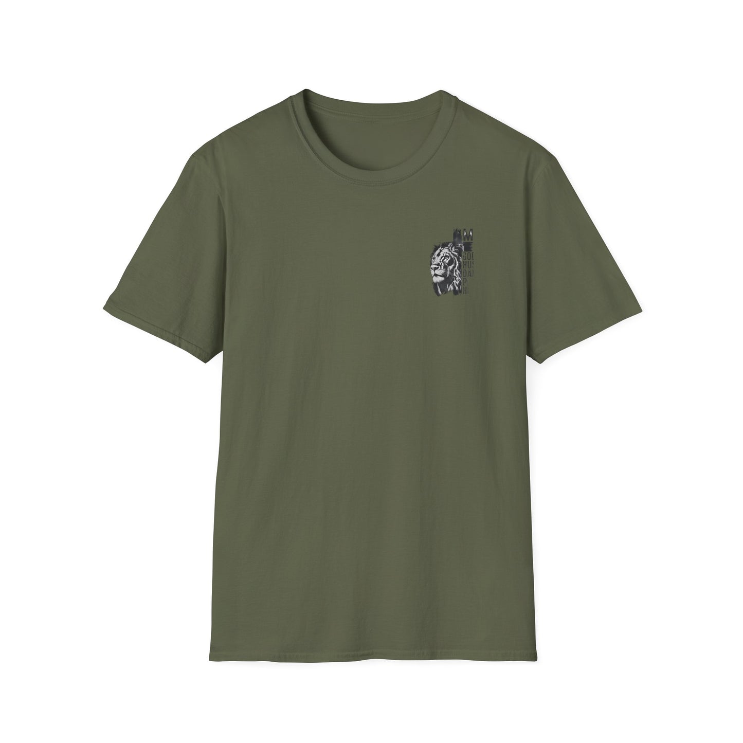 Lion Portrait Pocket T-Shirt — Minimalist Animal Graphic Tee