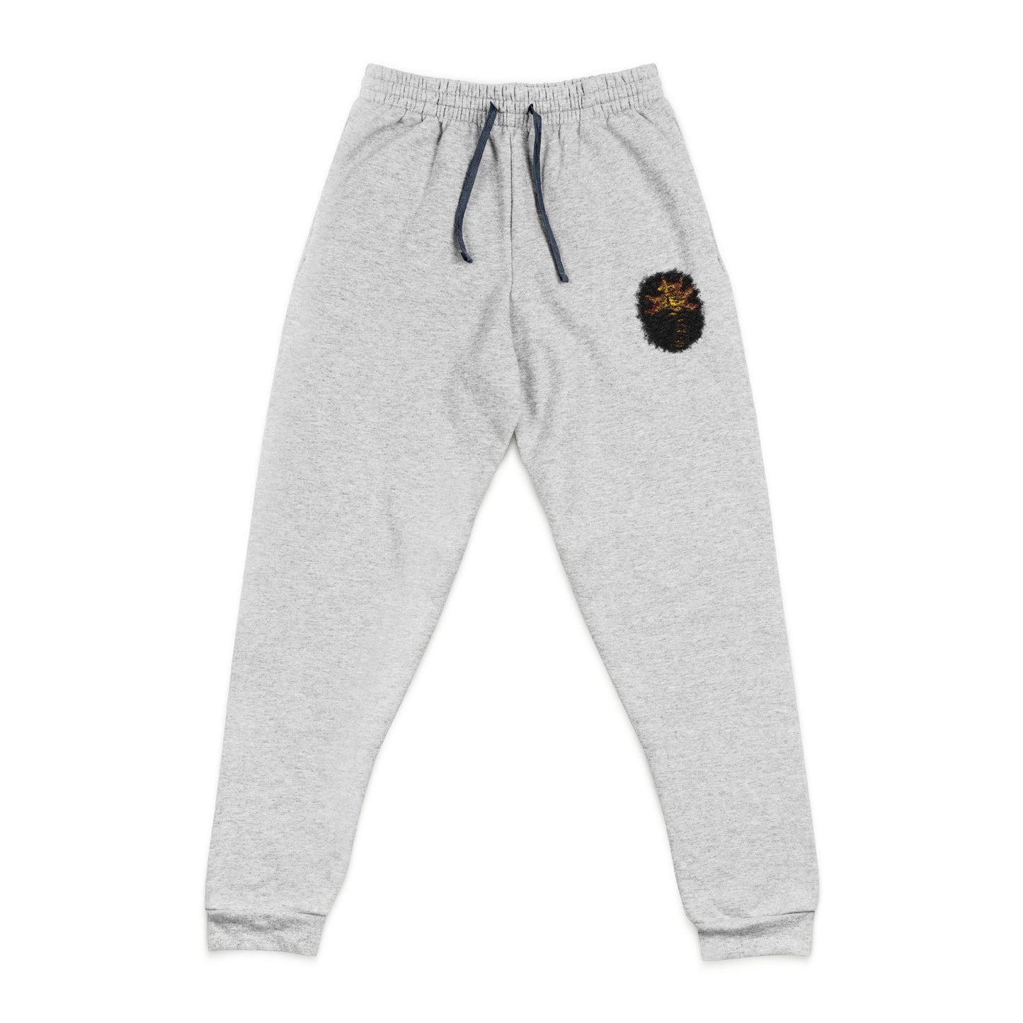Faith Walk Embroidered Joggers — Cross & footprint Sweatpants
