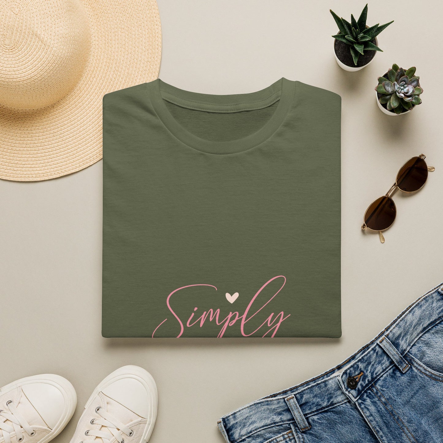 Simply Blessed T-Shirt — Pastel Script Faith Tee