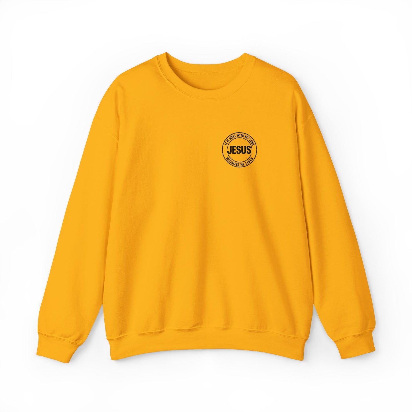 Embroidered "It is well with my soul" quiet statement of faith emblem sweatshirt