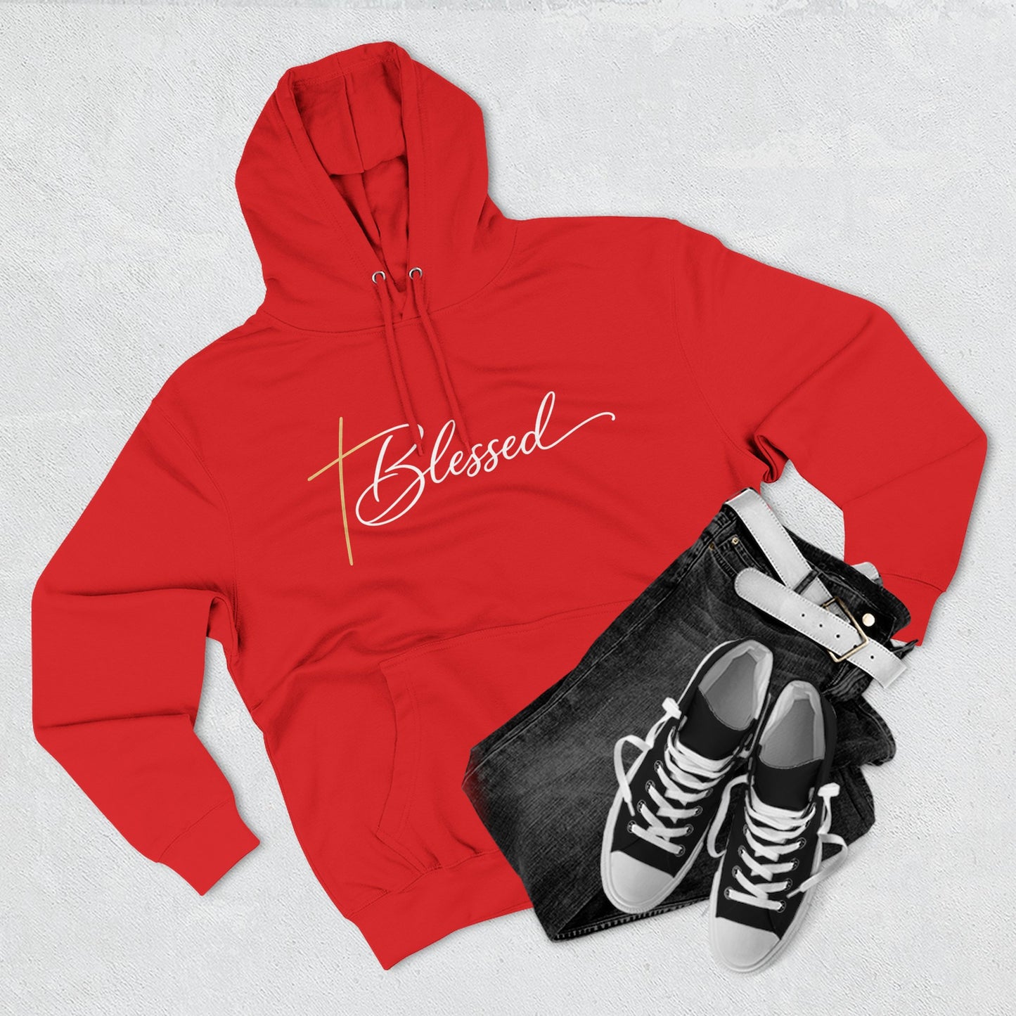 Blessed Script Hoodie — Minimalist Inspirational Pullover