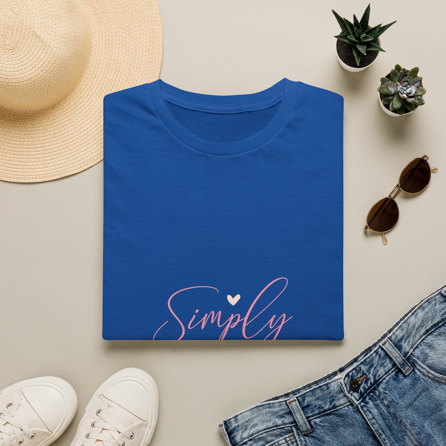 Simply Blessed T-Shirt — Pastel Script Faith Tee