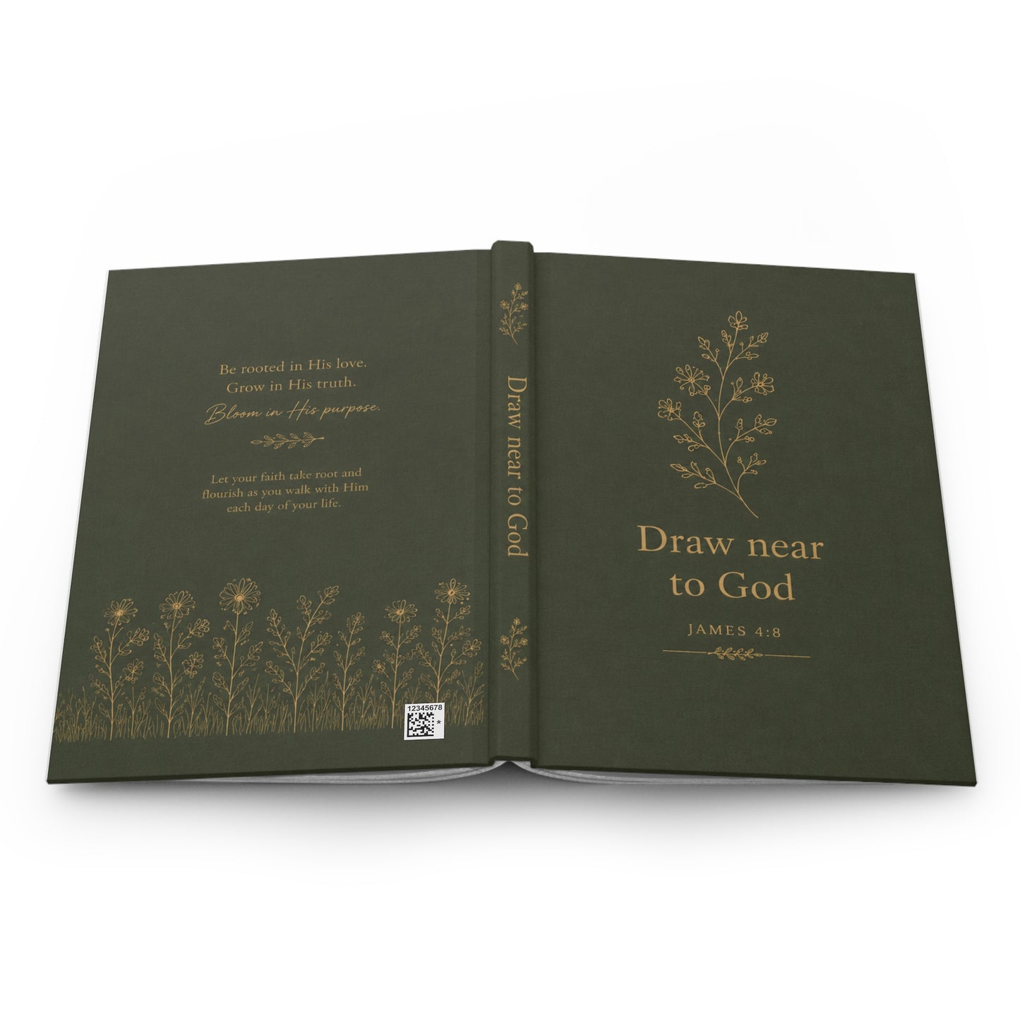 Journal — "Be Rooted in His Love, Grow in His Truth, Draw Near to God" (Hardcover)