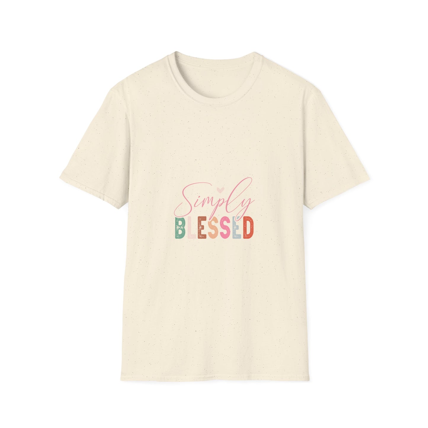 Simply Blessed T-Shirt — Pastel Script Faith Tee