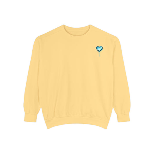 Love Like Jesus Retro Heart Sweatshirt — Women's Christian Graphic