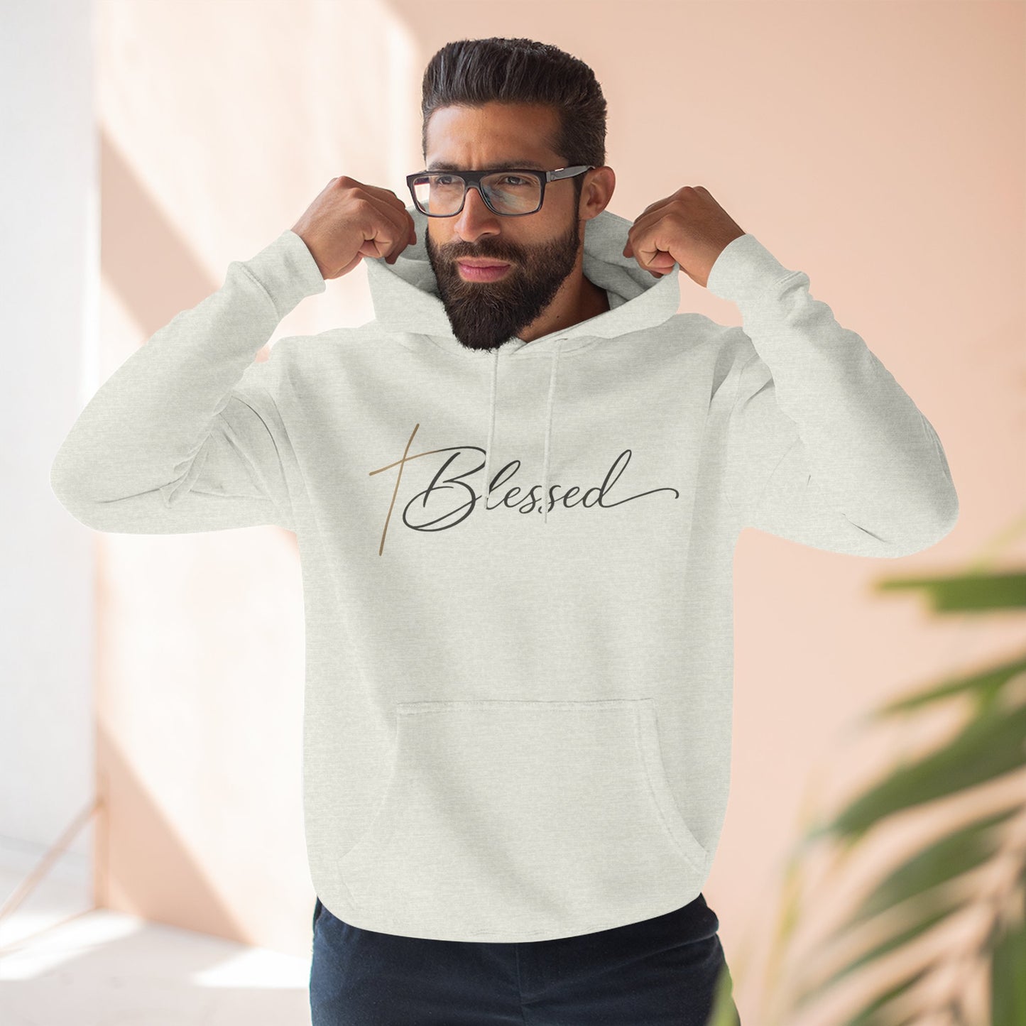 Blessed Script Hoodie — Minimalist Inspirational Pullover