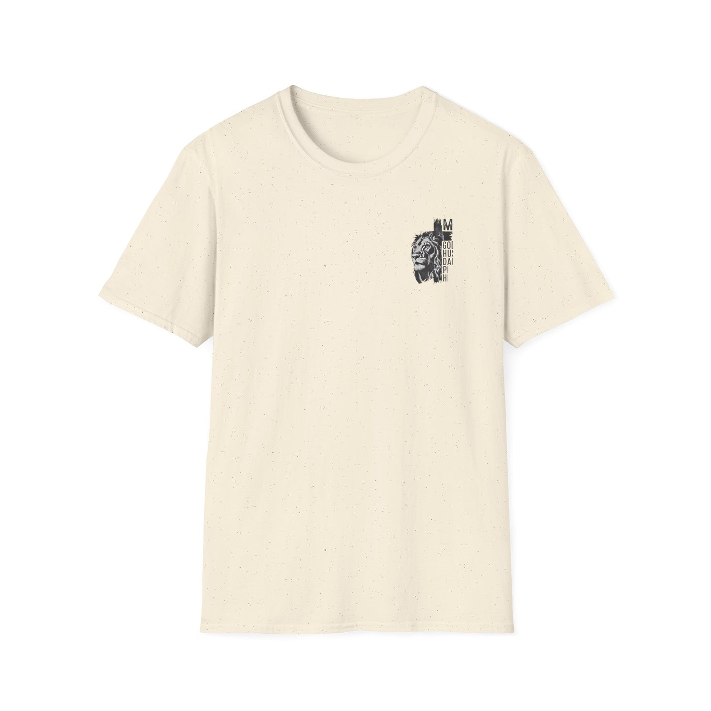 Lion Portrait Pocket T-Shirt — Minimalist Animal Graphic Tee