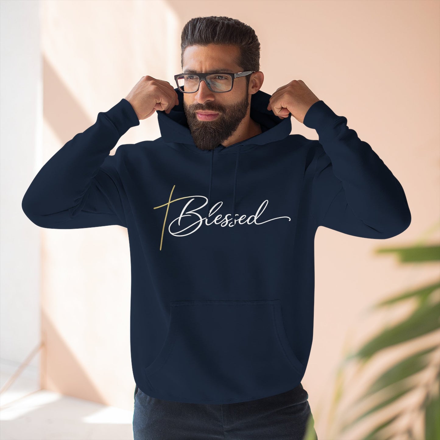 Blessed Script Hoodie — Minimalist Inspirational Pullover