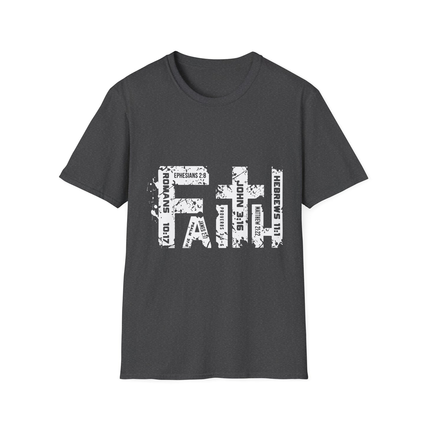 Faith Cross T-Shirt — Christian Scripture Graphic Tee (Ephesians 2:8)