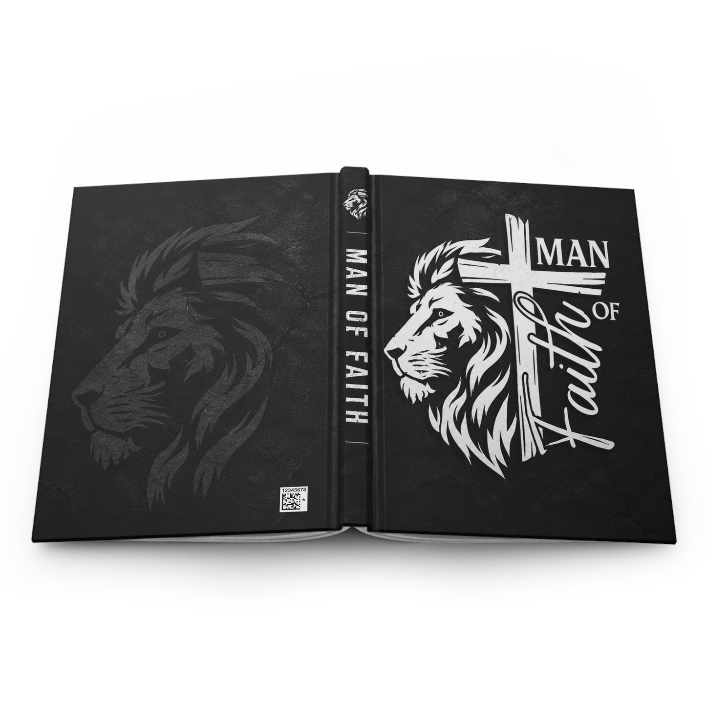 Faithful Lion Hardcover Journal — "Man of Faith" Christian Notebook