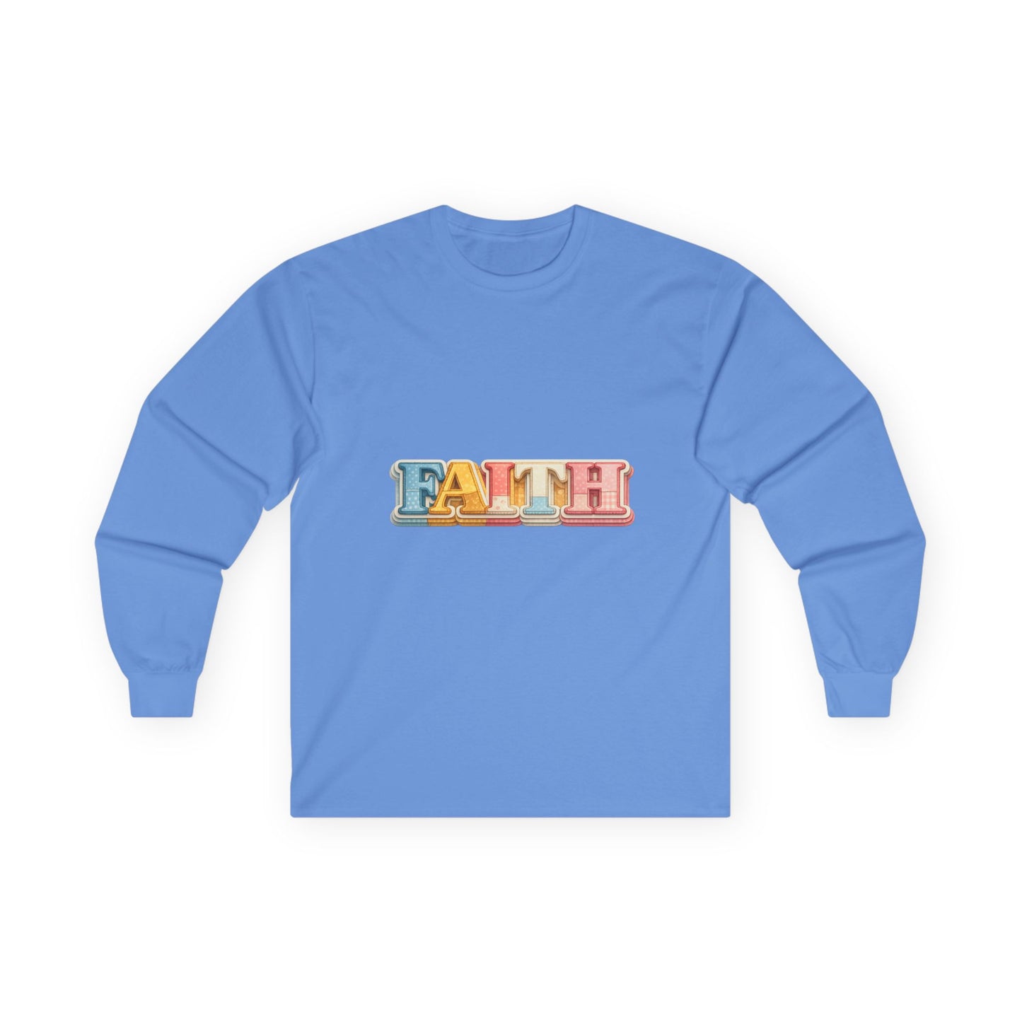 "Faith" Vintage Rainbow Long Sleeve Tee