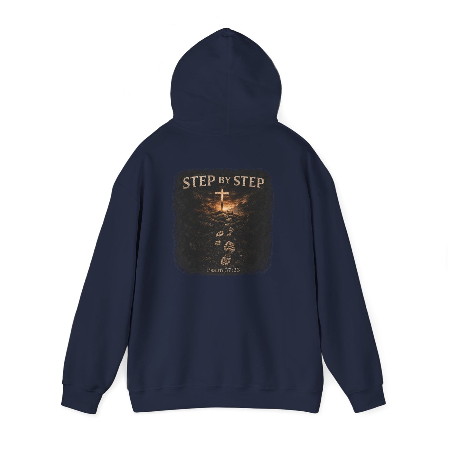 Psalm 23 'Step by Step' Christian Hoodie — Inspirational Faith Sweatshirt