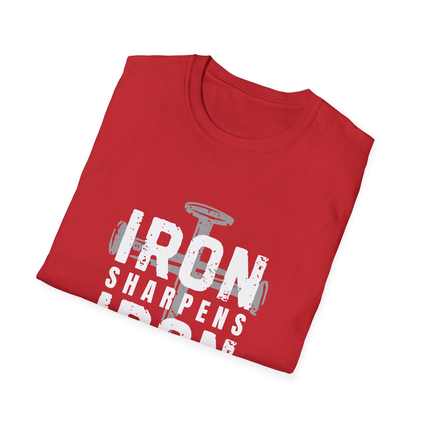 "Iron Sharpens Iron" - Distressed Cross Graphic T-Shirt
