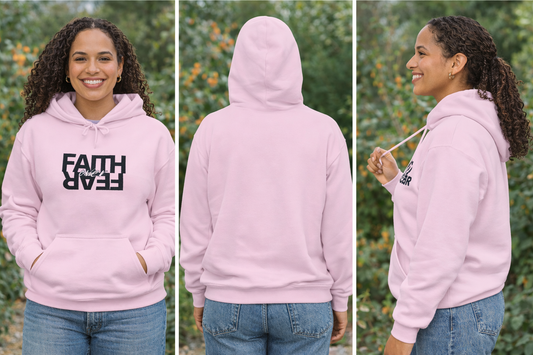 Embroidered "Faith Over Fear"— Inspired Script Pullover