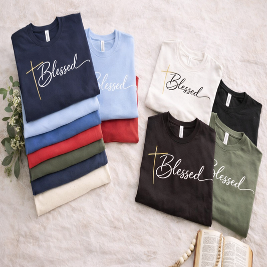 Minimal Gold Cross T-Shirt