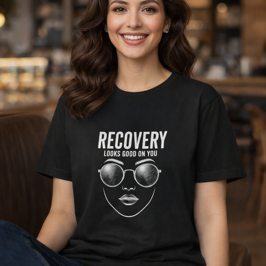 Recovery Looks Good On You T-Shirt — Inspirational Recovery Tee