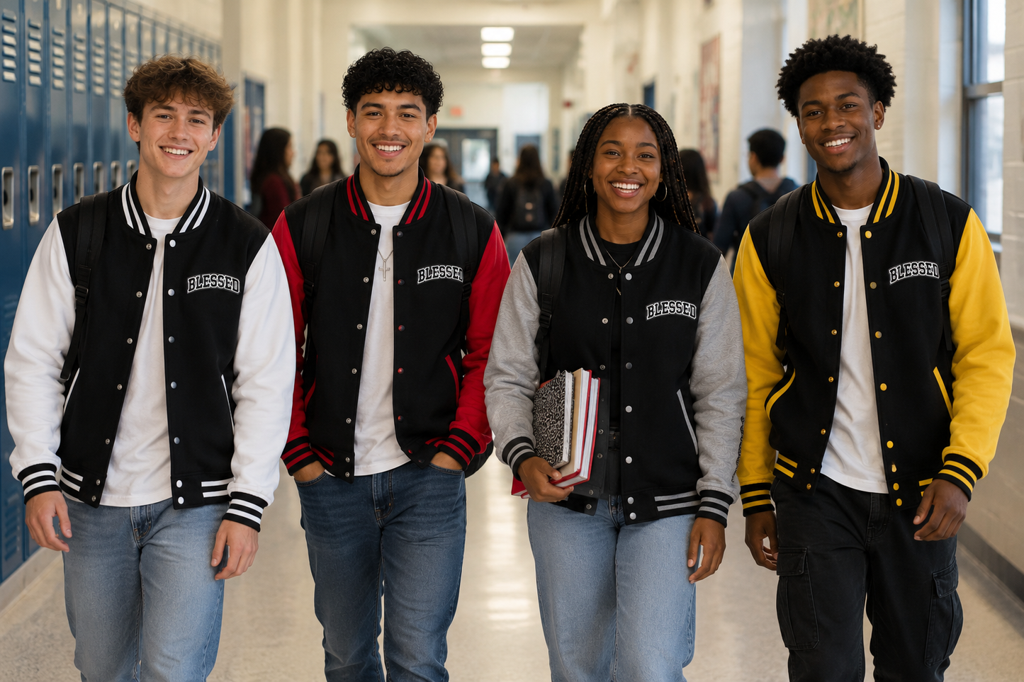 Blessed Letterman Jacket — Christian Varsity Style Jacket