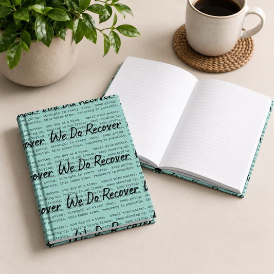 We Do Recover Hardcover Journal — Motivational Recovery Journal