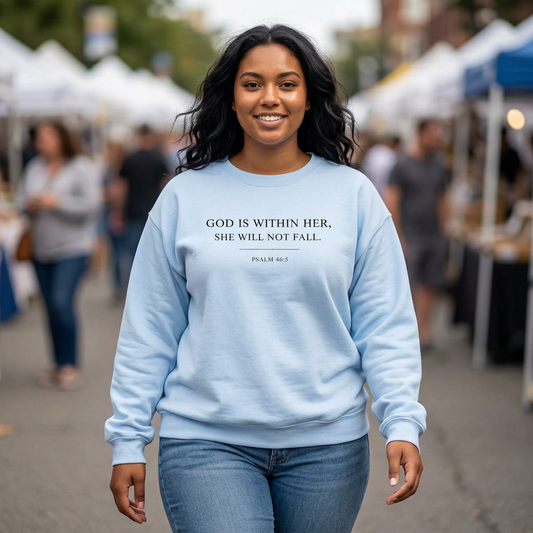Embroidered Faith Crewneck Sweatshirt — Minimal Christian Pullover