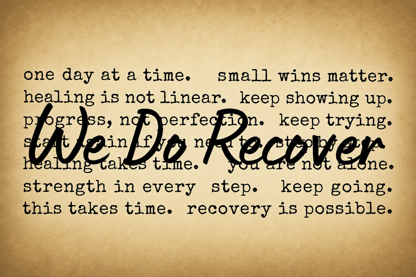 "We Do Recover" Long Sleeve Inspirational Shirt