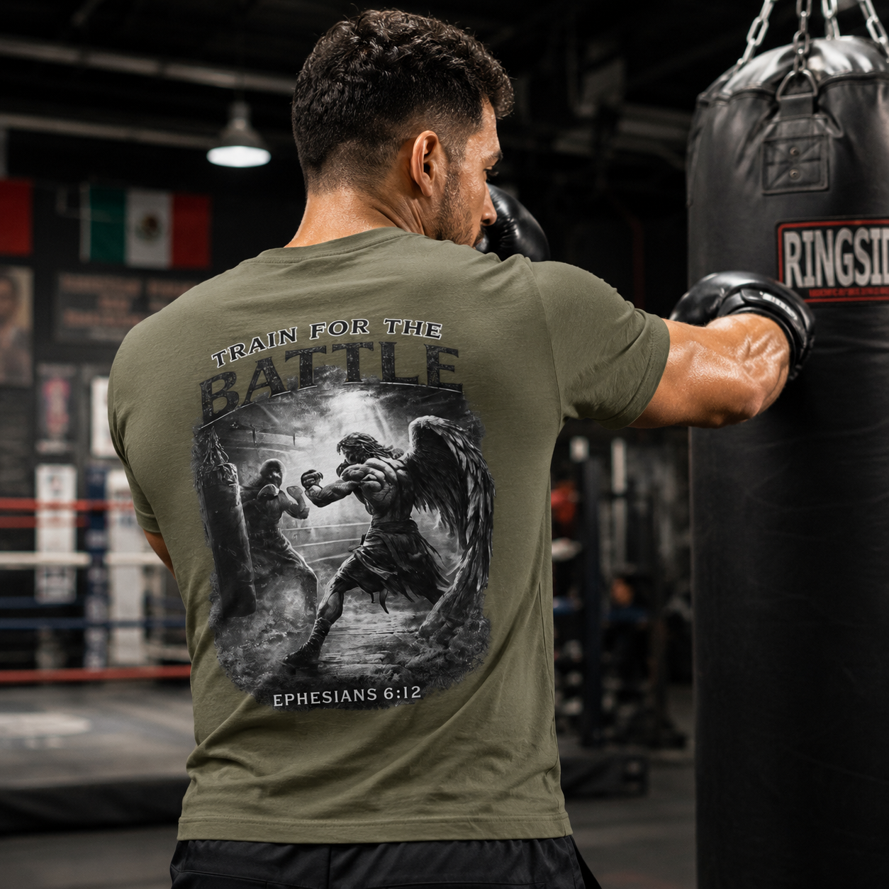 Gym Motivational Tee — "Train for the Bottle Collection" Tee