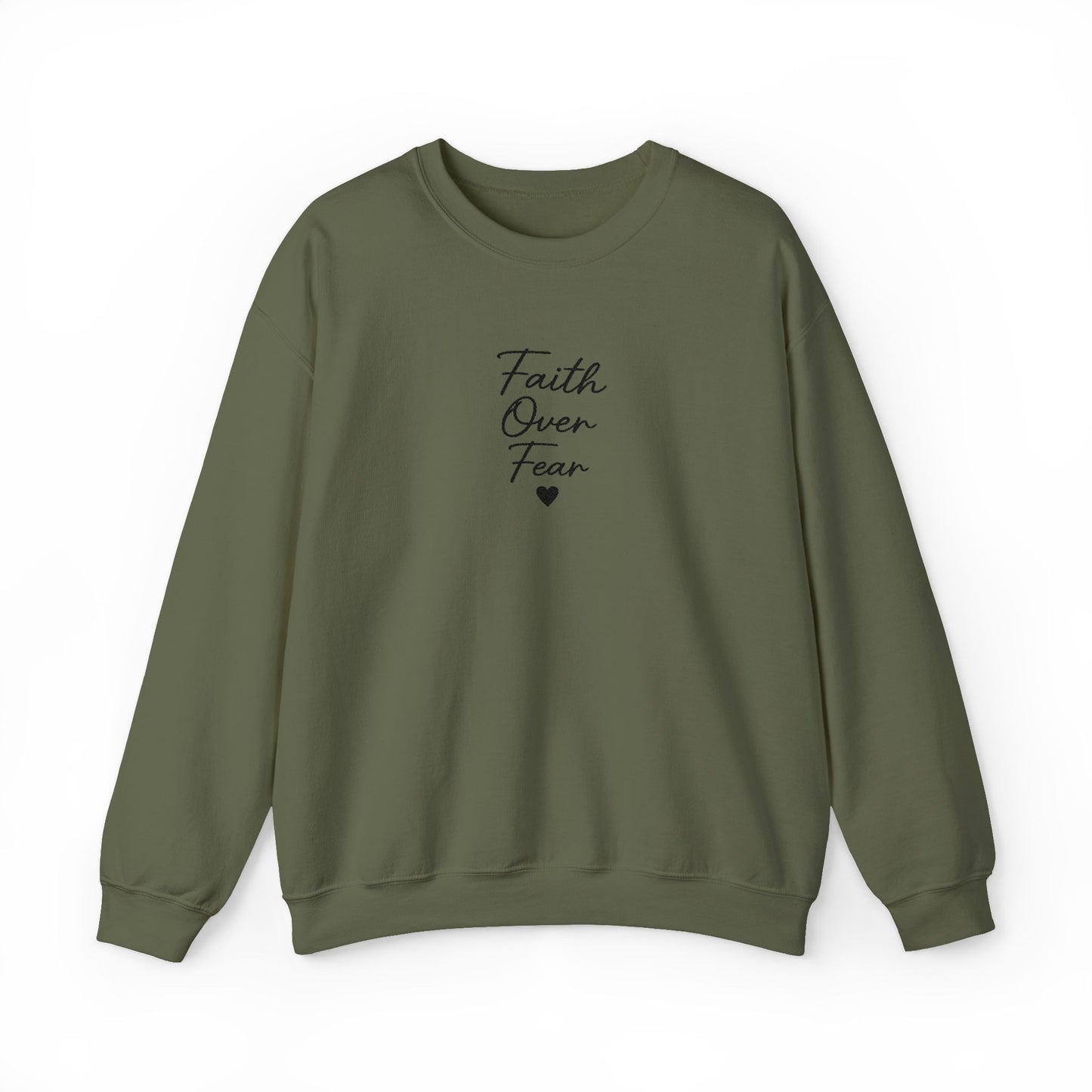 Embroidered "Faith Over Fear" Quietly Confident Christian Testimony