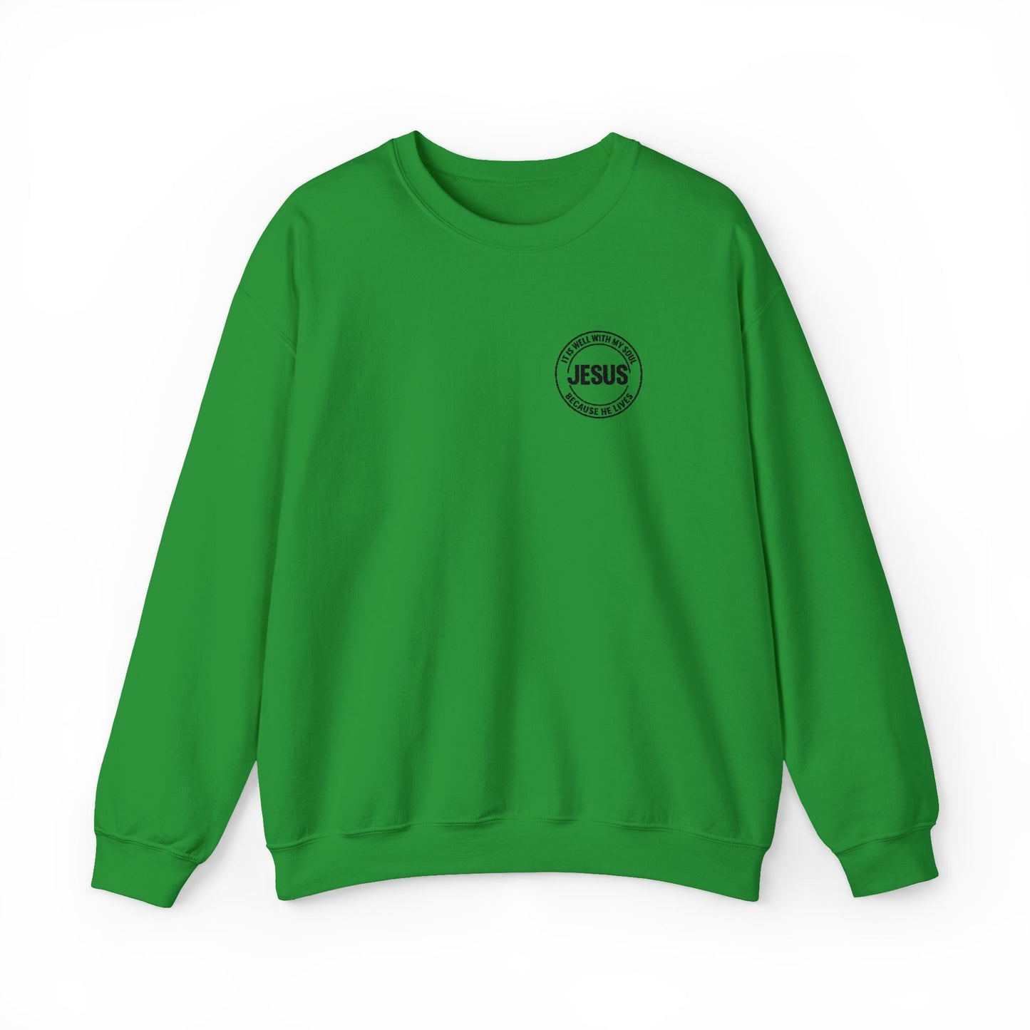 Embroidered "It is well with my soul" quiet statement of faith emblem sweatshirt