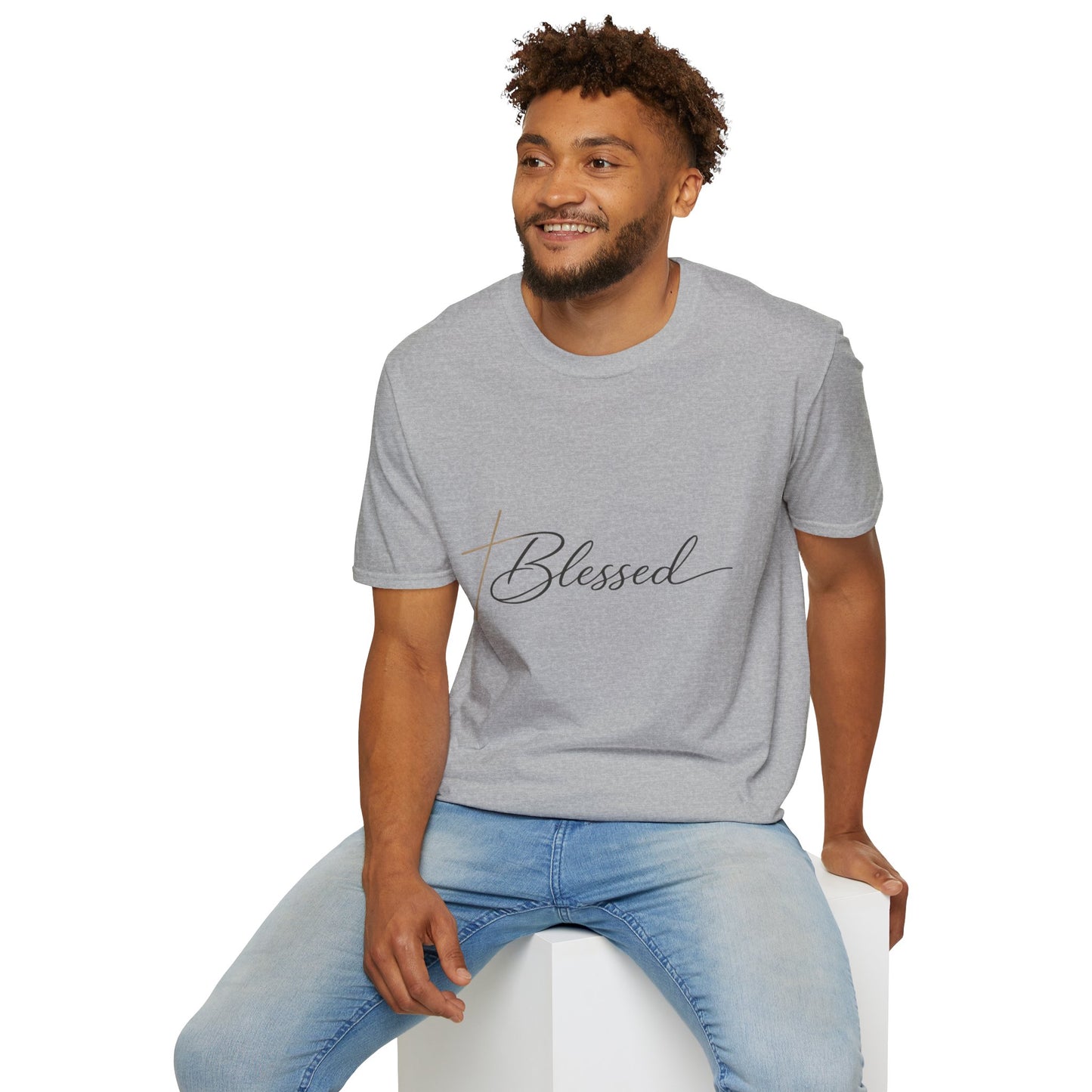 Minimal Gold Cross T-Shirt