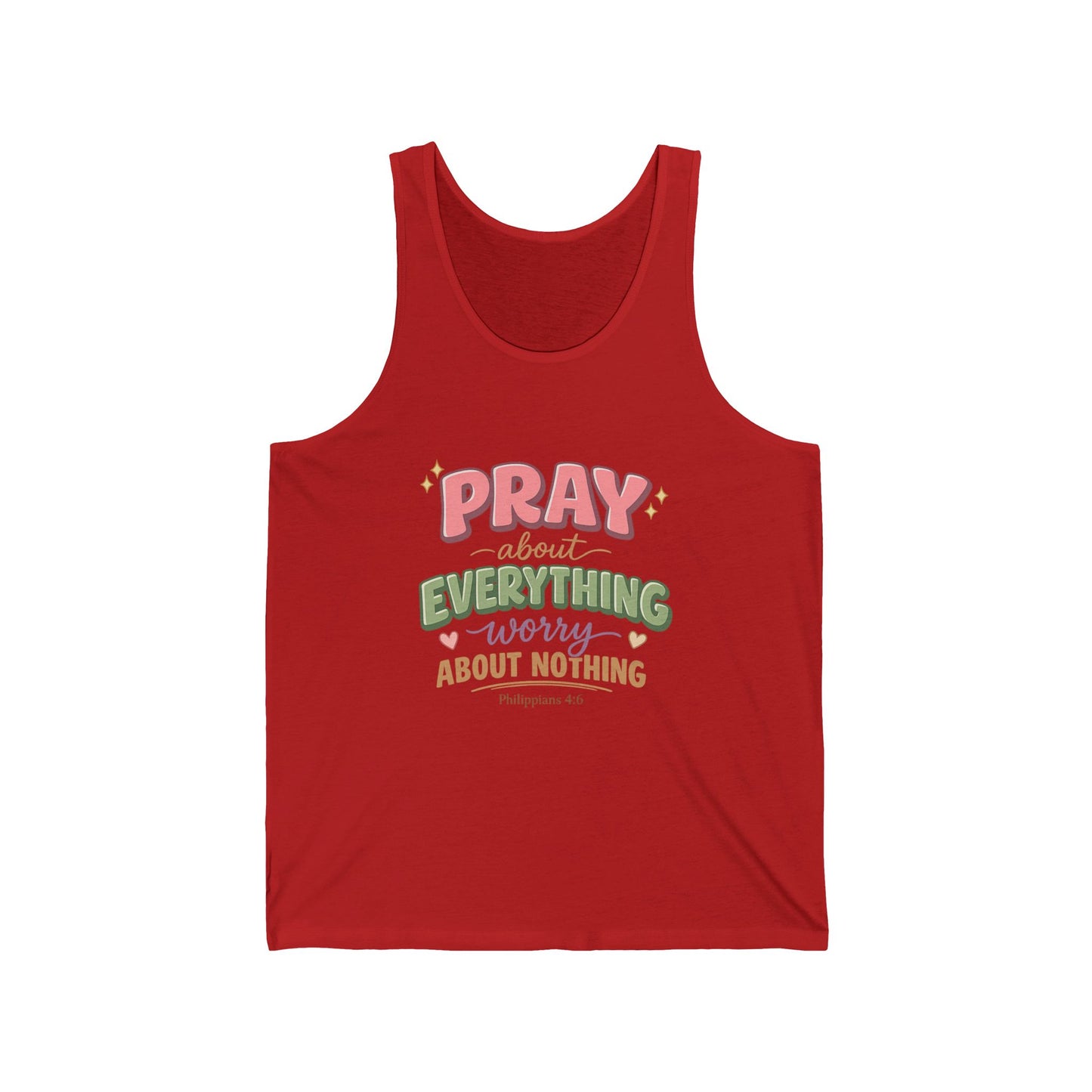 "Pray About Everything" Women's Tank Top — Faith-Based Inspirational Prayer Shirt
