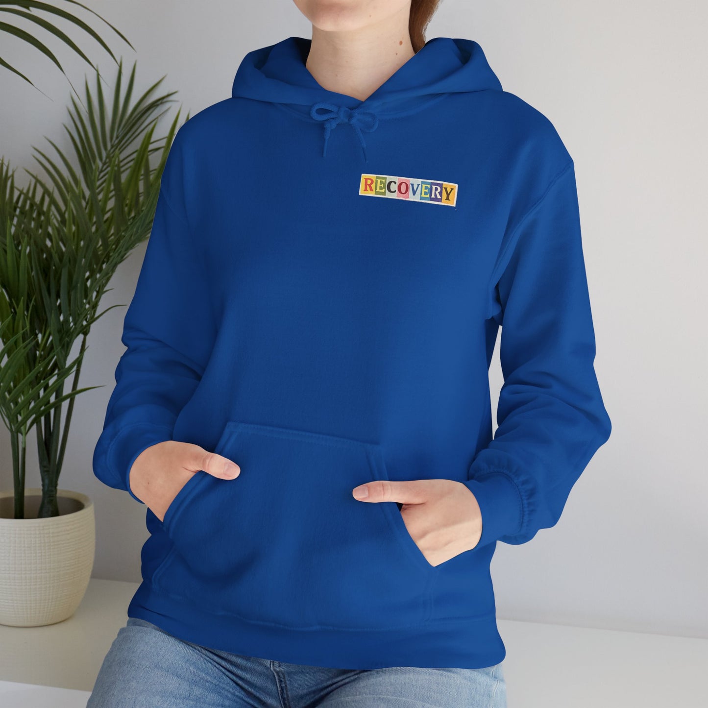 Recovery Words Hoodie — Inspirational Word Cloud Hooded Sweatshirt