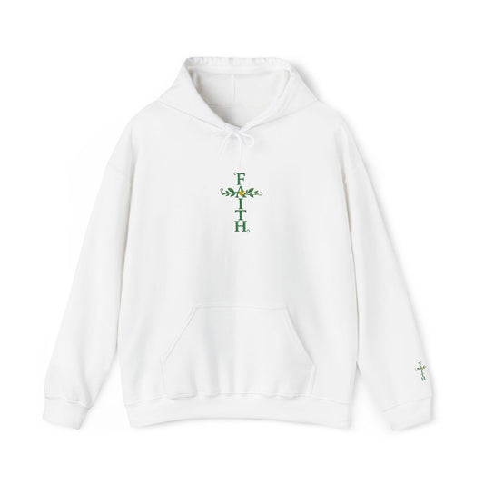 Faith Cross Hoodie — Floral Faith Cross Pullover