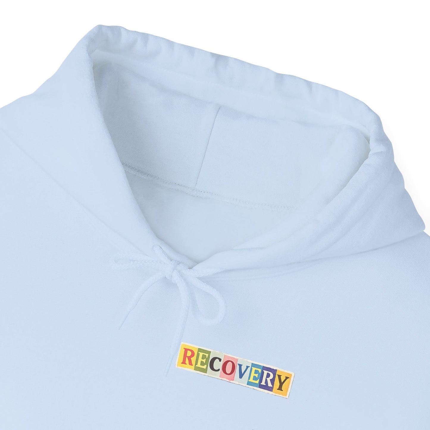 Recovery Words Hoodie — Inspirational Word Cloud Hooded Sweatshirt