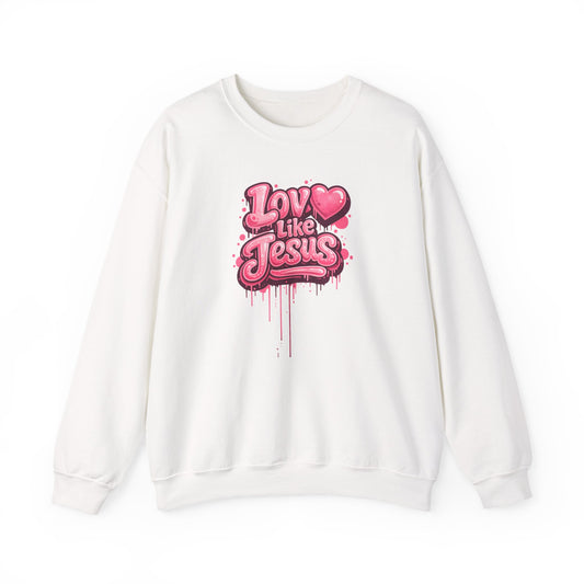 "Love Like Jesus" retro front graphic Crewneck Sweatshirt
