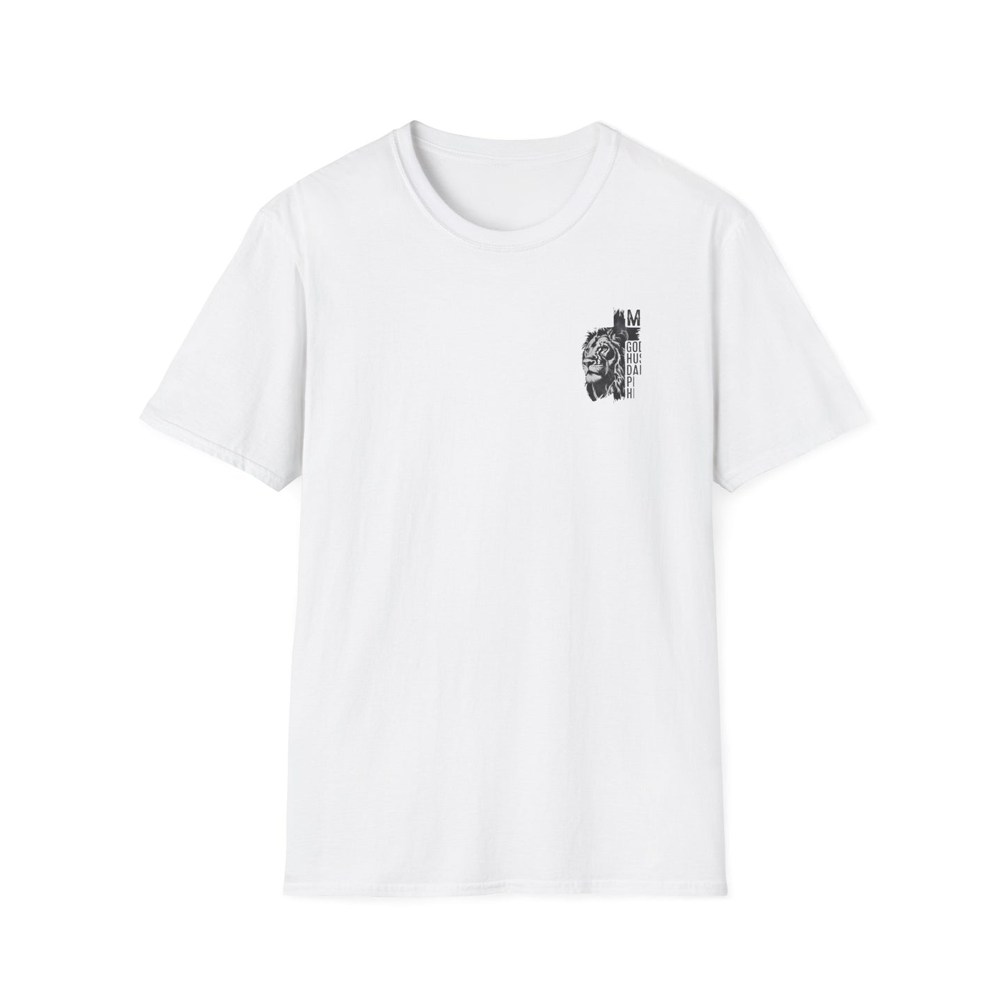 Lion Portrait Pocket T-Shirt — Minimalist Animal Graphic Tee