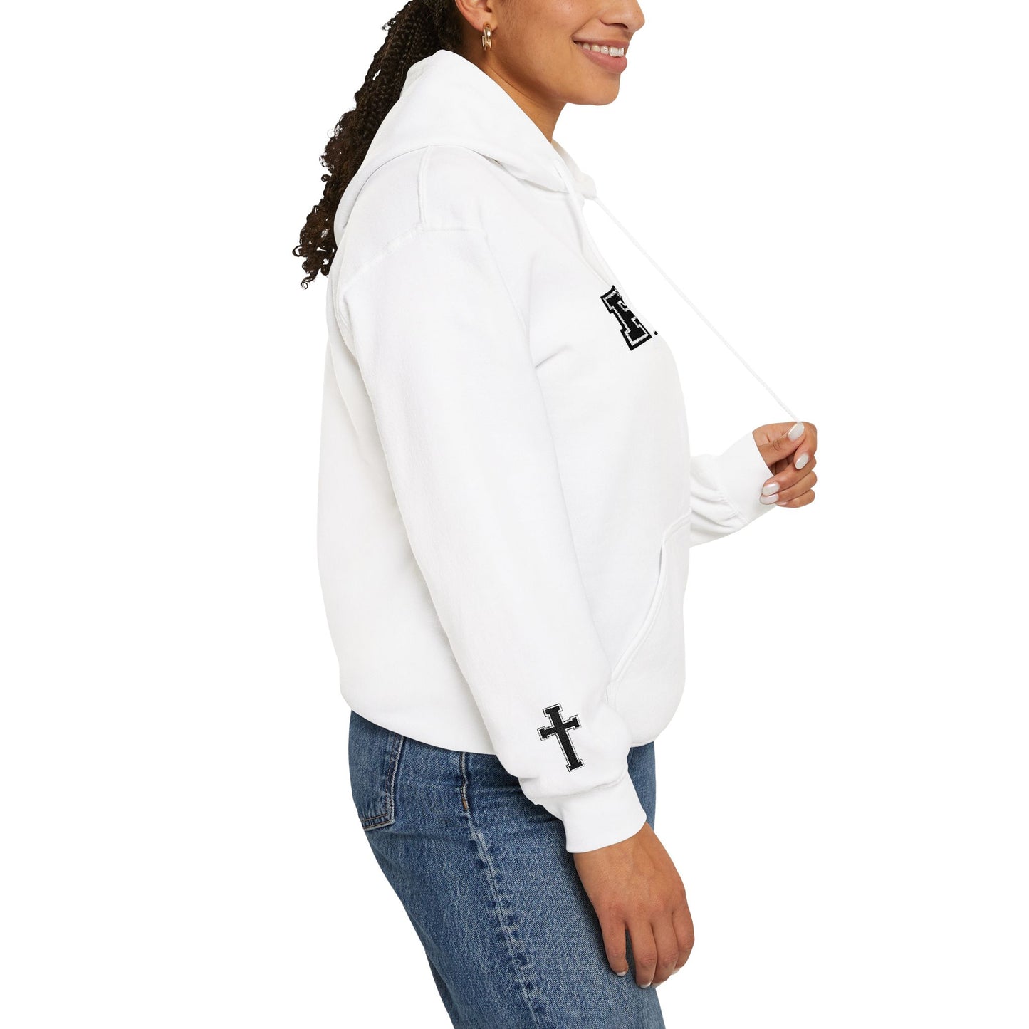 FAITH Collegiate Embroidered Hoodie  Bold faith. Everyday comfort.