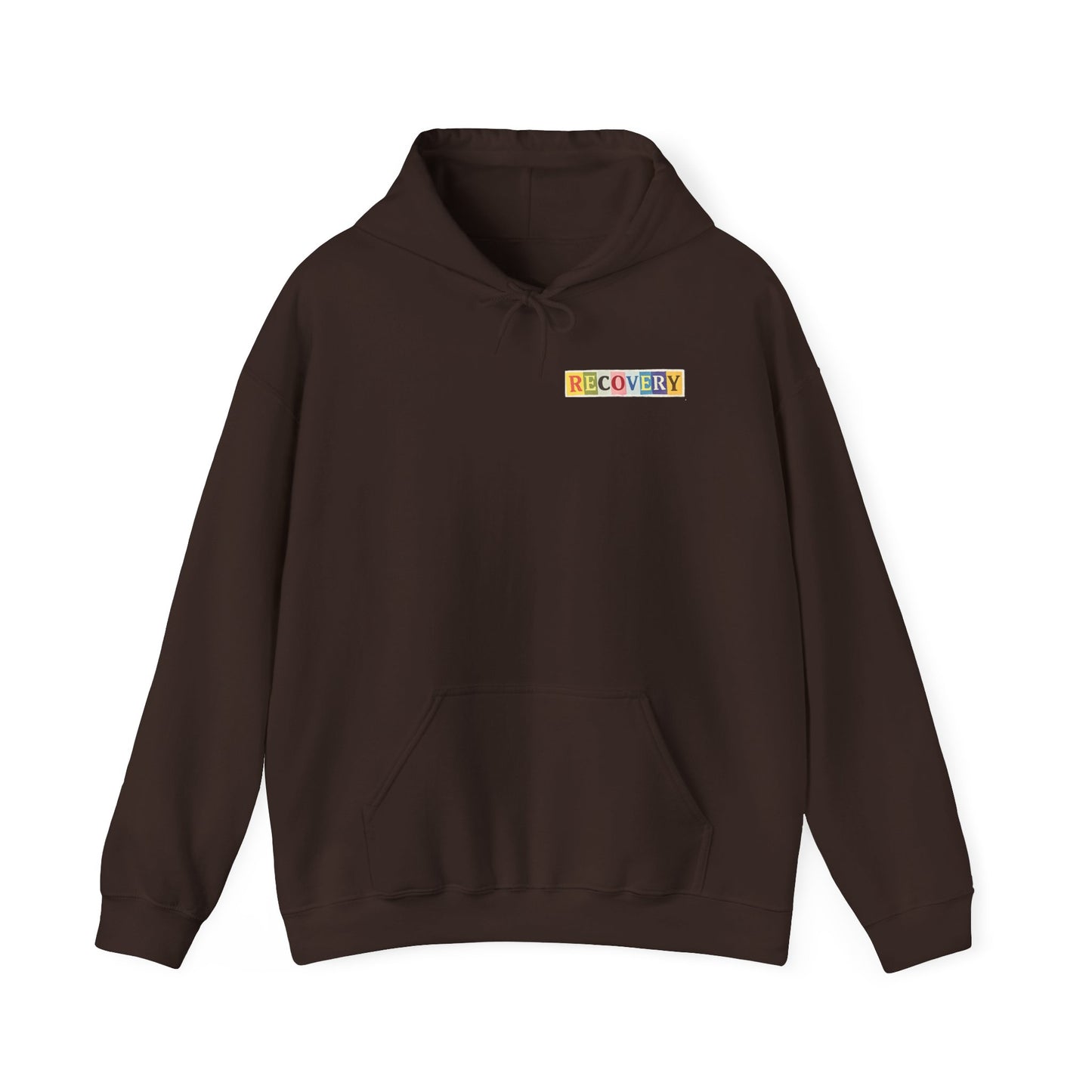Recovery Words Hoodie — Inspirational Word Cloud Hooded Sweatshirt