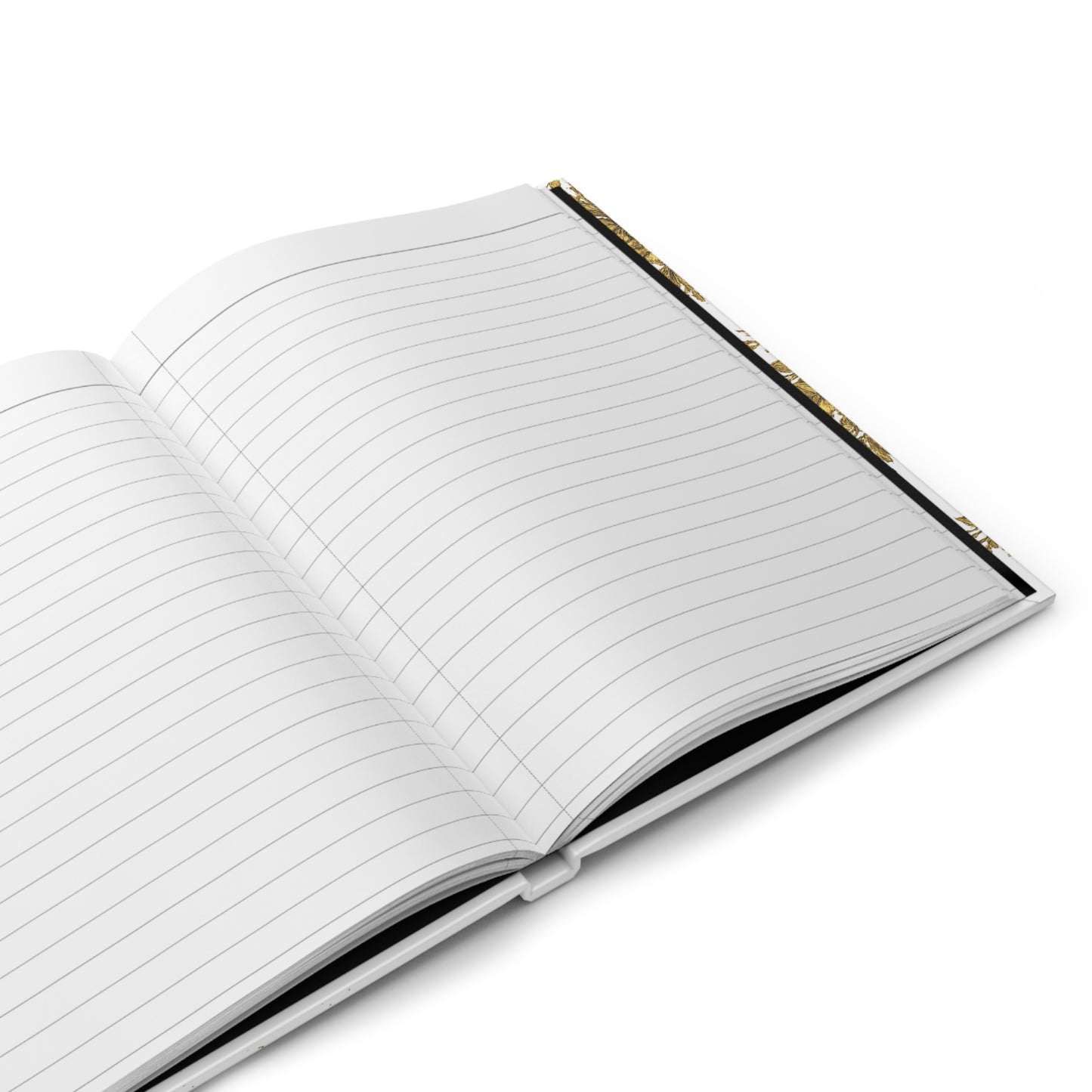 Blessed Gold & Black Floral Hardcover Journal
