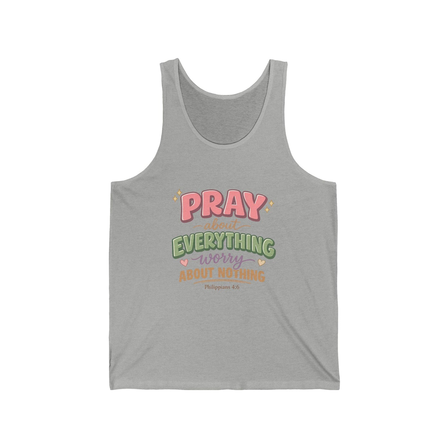 "Pray About Everything" Women's Tank Top — Faith-Based Inspirational Prayer Shirt