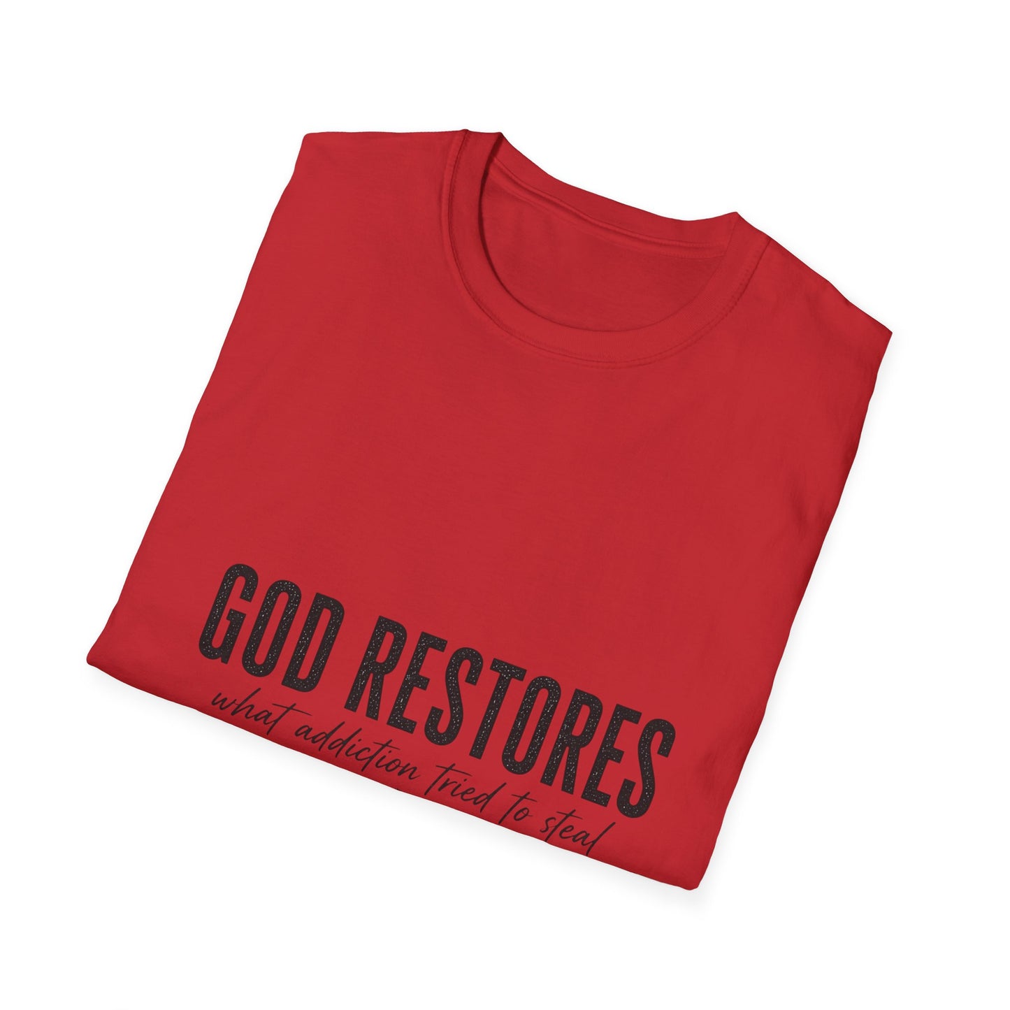"God Restores" T-Shirt — Inspirational Christian Faith Tee