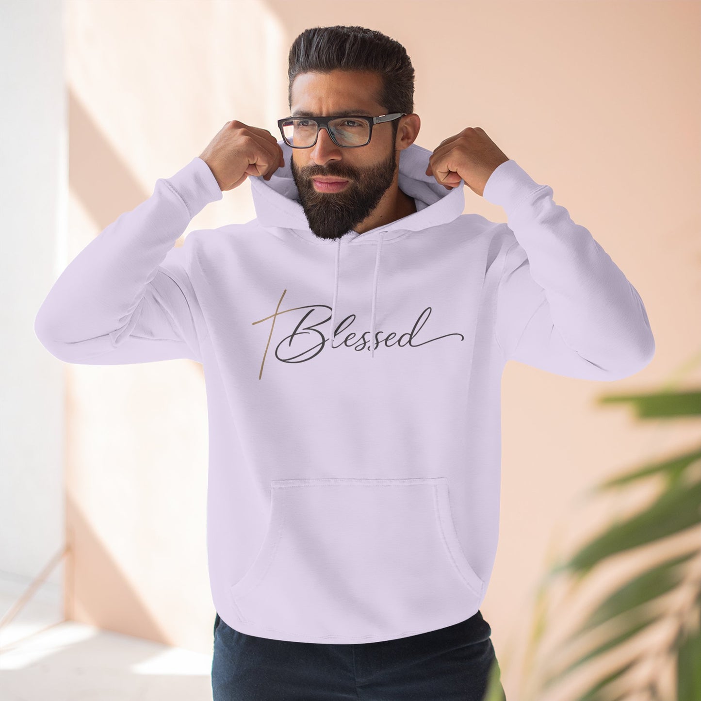 Blessed Script Hoodie — Minimalist Inspirational Pullover