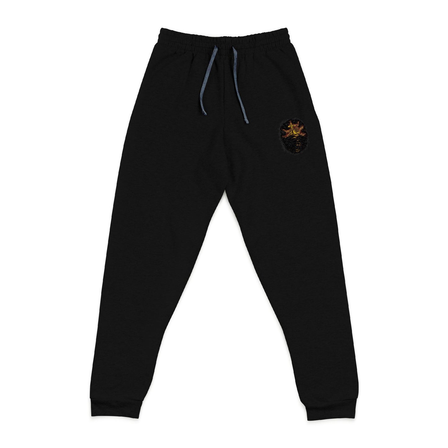 Faith Walk Embroidered Joggers — Cross & footprint Sweatpants