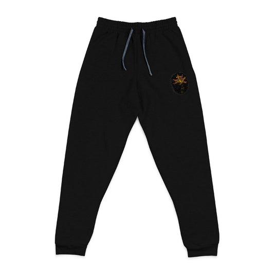 Faith Walk Embroidered Joggers — Cross & footprint Sweatpants