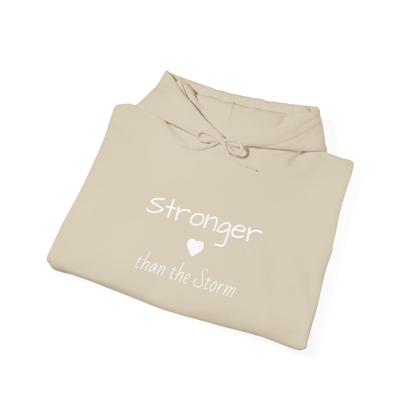 "Stronger than the Storm" Inspirational Pullover Hoodie
