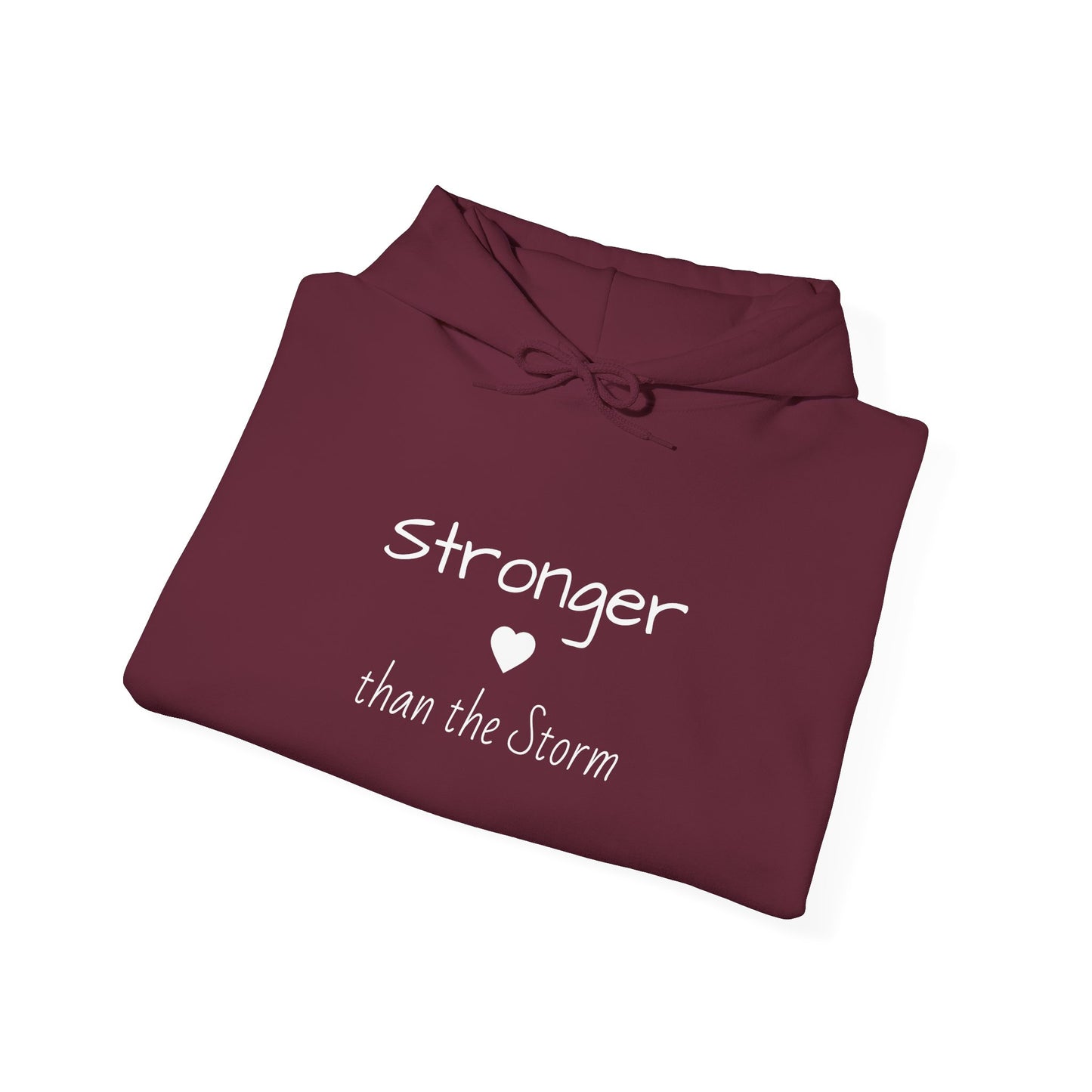 "Stronger than the Storm" Inspirational Pullover Hoodie